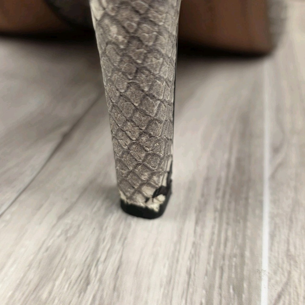 Banana Republic Snake Print Leather Stiletto Side Zip Ankle Boots Womens  10M - Picture 12 of 12